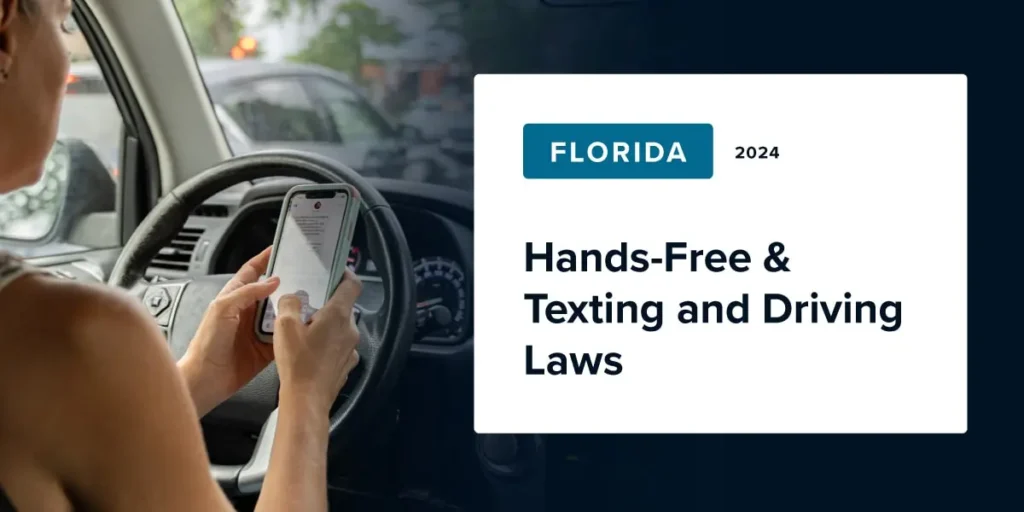 Driver using a phone hands-free in a car