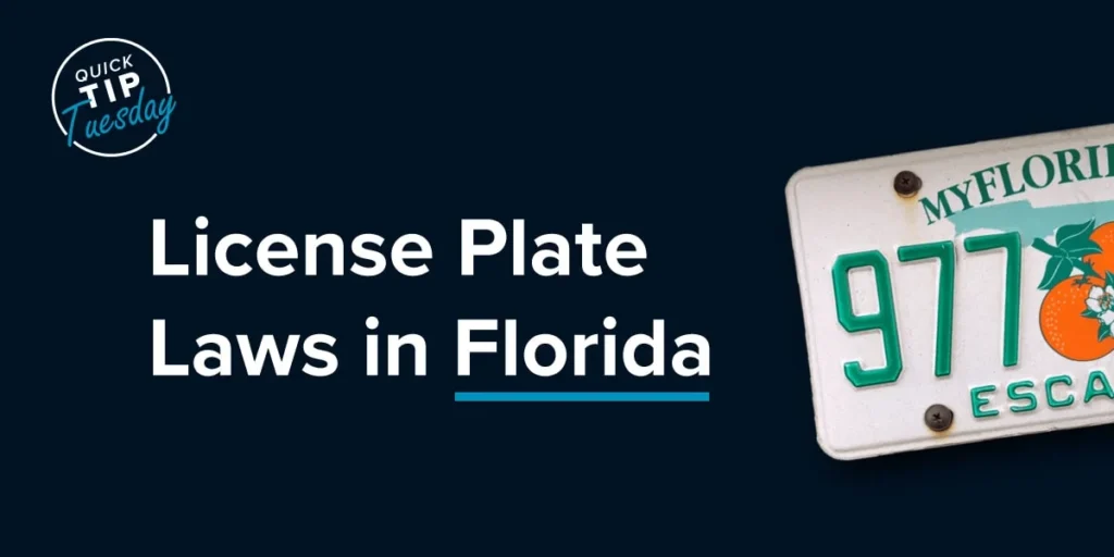 Florida license plate on a car