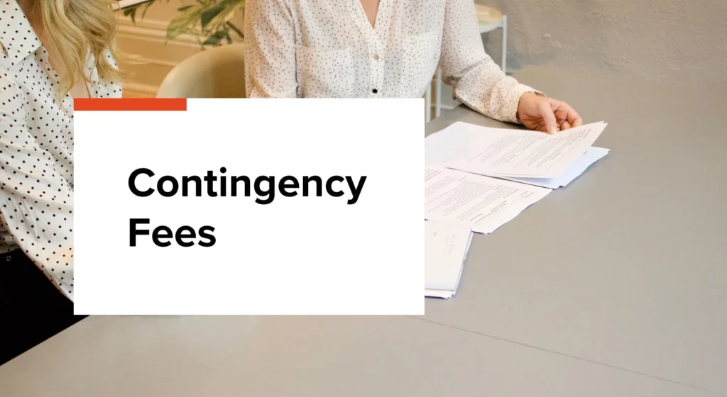 Personal injury lawyer explaining a contingency fee agreement
